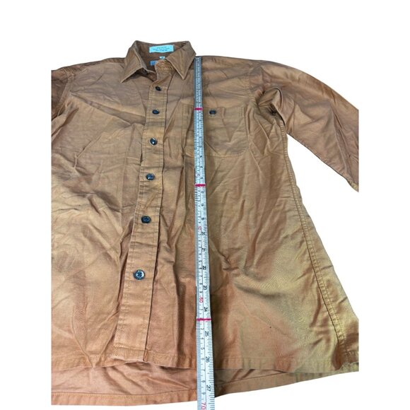 Christian Dior Mens Orange Long Sleeve Button-Down Shirt M - Picture 9 of 9